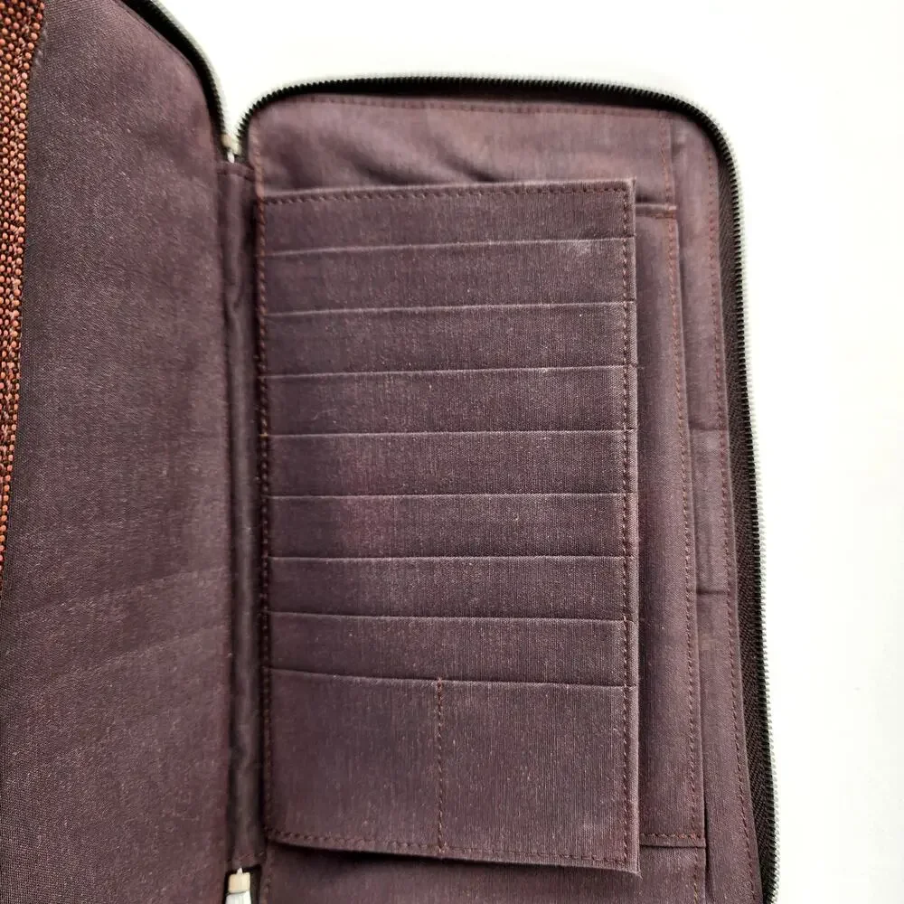 Hermes Round Zipper Long Wallet Yale Line Perth Gm Dark - Picture 13 of 16